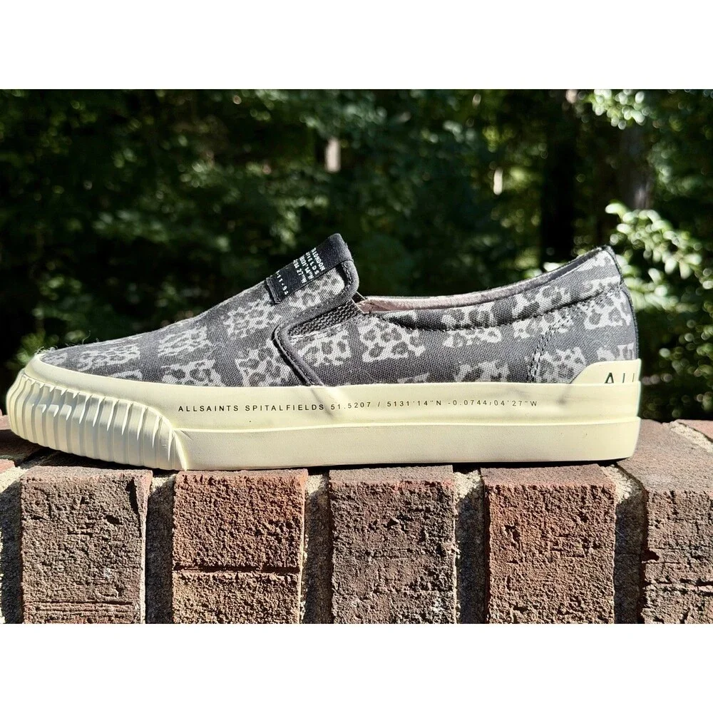 Allsaints London Spitalfields Slip On Cube Low Top Sneakers Men's 12 US 45 EU